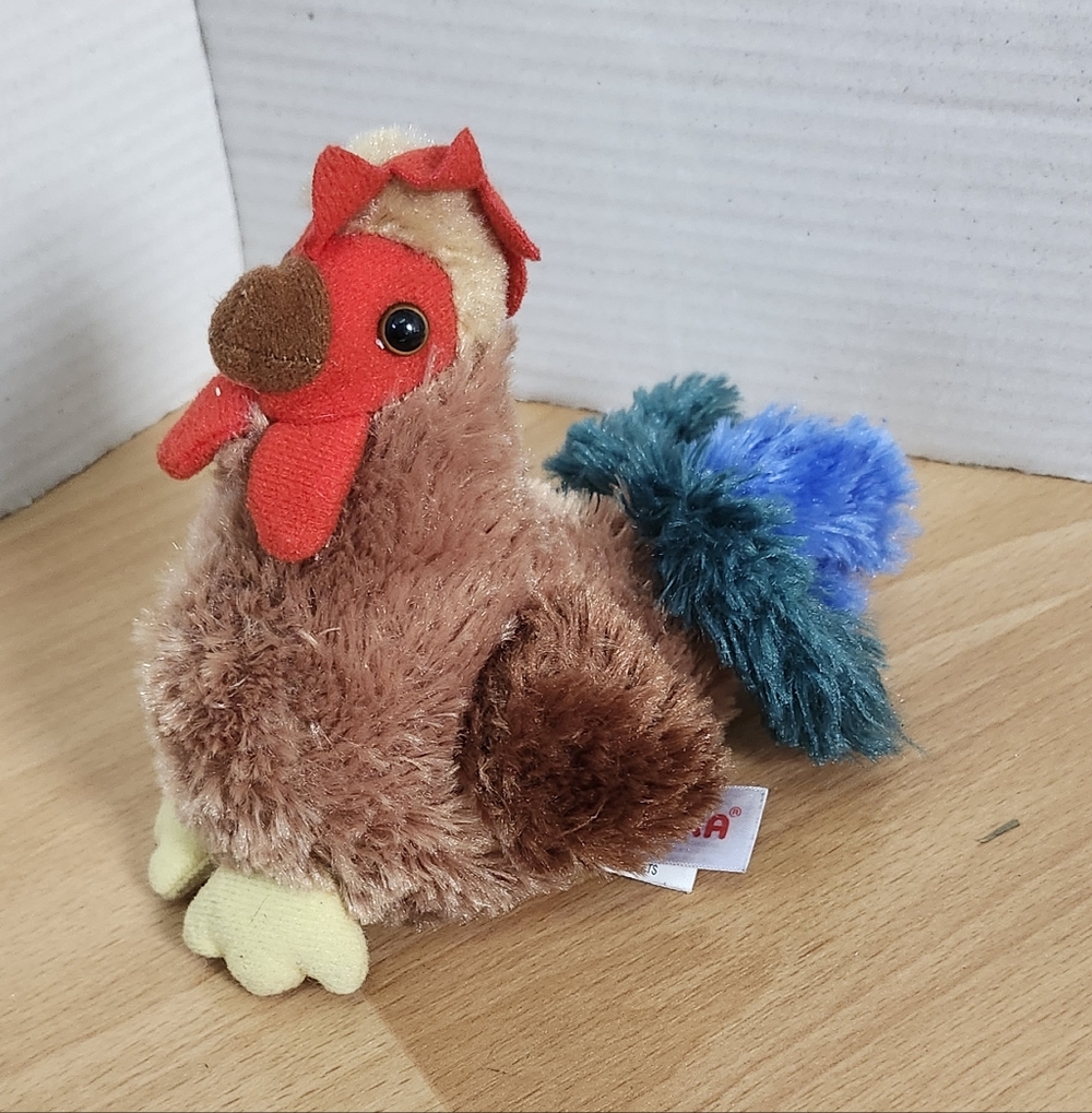6" Aurora Mini Flopsie Cocky Rooster Stuffed Animal Plush Toy